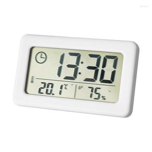 Table Clocks LED Digital Clock Hygrometer Display Portable Desktop For Bedroom Weather Station Home Decor