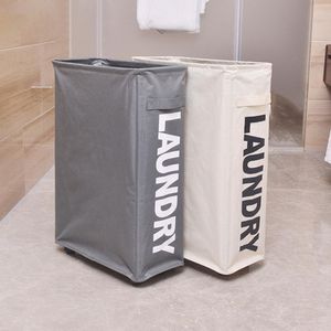 Storage Baskets Oxford Laundry Basket With Wheels MultiFunctional Corner Slim Hamper Dirty Clothes Organizer Container 230725