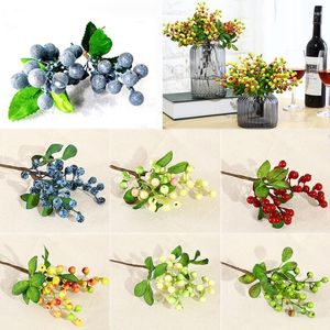 Декоративные цветы расположение DIY фальшивые искусственные ягодные брызги для домашних растений.
