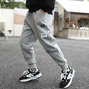 Spring Autumn Kids Boys Casual Sport Pants Thin Fleece Trousers Jogger Pant for Children Loose Sweatpant Clothes for Teenagers L230518