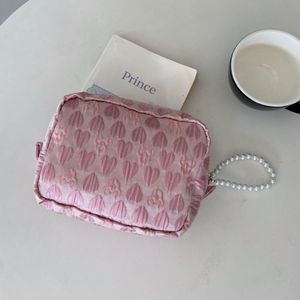 Summer Floral Small Fresh Travel Cosmetic Bag Female Clutch Wash Bags Fashion Flower Women Make Up Storage Toiletry Bags