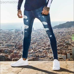 Jeans Masculino Jeans Masculino 2021 Fashion Ripped Street Trendy Slim Jean Pencil Pants Plus Size S-5XL Global Drop 1 L230725