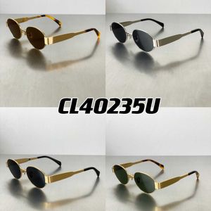 Tasarımcı Güneş Gözlüğü Ünlü Güneş Gözlüğü Brillen Sınırlı Kedi Göz Vintage Güneş Gözlüğü Metal Çerçeve Paris Gözlük CL40235U Satış