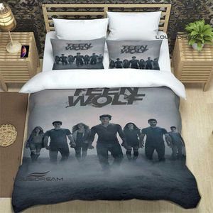 Teen Wolf Baskılı Yatak Setleri Zarif Yatak Malzemeleri Set Nevresim Kapak Yatak Yorgan Seti Yatak Seti Lüks Doğum Günü Hediyesi L230704
