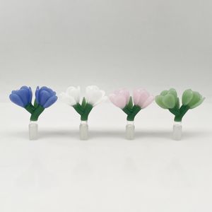 Renkli 14mm Çiçek Kase Cam Bong Aksesuarlar Kase Yetişkinler için Yüksek Kalite Ucuz Küçük Cam Kase 3 Parça