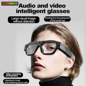 Akıllı Gözlük Moda Kadınlar Erkekler Akıllı Gözlükler 4K Ultra Açık Fotoğraf Kamera Gözlükleri Telefon Arama Video Sürücü Kayıt Bluetooth Güneş Gözlüğü HKD230725