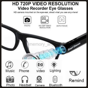 Smart Glasses New Multifunction Bluetooth smart glasses Support to listen to music and call 720p video glasses Built-in 32G storage LED light HKD230725