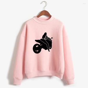 Kadın Hoodies Kız Biker Karikatür Mektubu Baskı Kadın Karısı Sevgilisi Hediye Sweatshirts Femmes Uzun Kollu Bahar Sonbahar Üstleri Kadın İçin