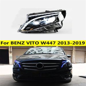 Светодиодная фара для Benz Vito 20 13-20 22 W447 DRL Bi-Xenon Lens Lens Led Crystal Gees Angel Sign