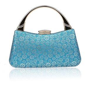 Вечерние сумки светло -голубые китайские женские свадебные сумки сумочка сумочка Мужер Болсо стильный кошелек для невесты кошелек F906A 230725