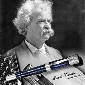 Saf İnci Roller Ballpoint Pen Sınırlı Üretim Yazar Mark Twain Signature Kaliteli Siyah Mavi Şarap Kırmızı Reçine Grave My.222d