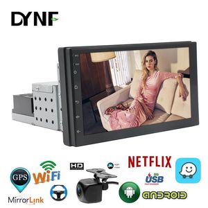 Car DVD -плеер 1din 7inch Android Audio Wi -Fi GPS Netflix Waze Map Radio Video Out Digital Full Touch Screen277p