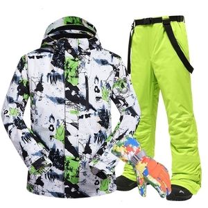 Skiing Jackets Ski Suit Men Brands Winter Windproof Waterproof Thermal Snow Jacket And Pants Sets Skiwear Snowboard l230725