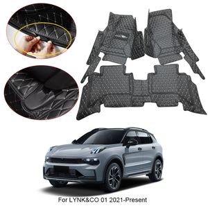 3D Full Surround Car Floor Mat For LYNK&CO 01 2021-2025 Protective Liner Foot Pads Carpet PU Leather Waterproof Auto Accessory