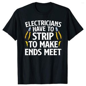 Мужские рубашки T Забавные электрики электрические инструменты летний стиль график хлопковой уличная одежда с коротким рукавом