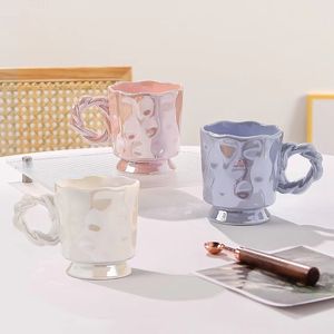 Tumblers ins стиль стиль керамических любителей кружки Cup Cup Lovely Water Creative Coffee High Beauty ценность женского офиса 230725