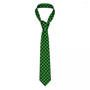 Yay bağları siyah ve yeşil iki tonlu kravat modu dama 8cm tasarım boyun hediye işleri erkekler için gömlek kravat