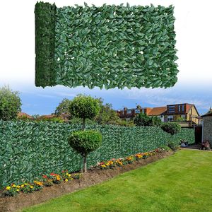 Faux Floral Greenery Artificial Leaf Fence Panels Faux Hedge Privacy Fence Screen Greenery for Outdoor Garden Yard Terrace Patio Balcony Decorations 230725