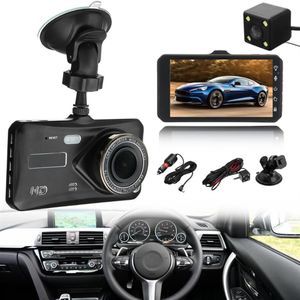 2Ch Car DVR Driving Recorder Dashcam 4 Touch Screen Full HD 1080P 170° Wide View Angle Night Vision G-sensor Loop Recording 304p