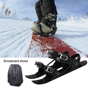 Sledding Ski Skates For Snow The Short Skiboard Snowblades High Quality Adjustable Bindings Portable Skiing Shoes Board 230726