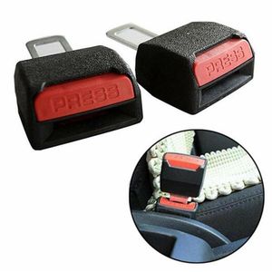 2-Pack Car Seat Belt Clip Extender, Thickened Safety Seatbelt Lock Buckle Plug, Black Insert Socket Extender Buckle