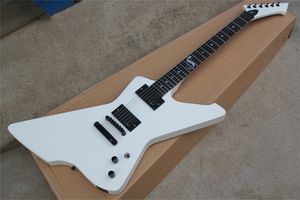 Yüksek kaliteli özel dükkan içme Beyaz Elektro Gitar Singnature Serisi Mahogany Vücut Gül Ağacı Klavye Siyah Donanım
