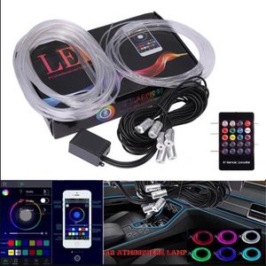 6 in1 Atmosphäre Licht 8M RGB Auto Fiber Optic Lampen Fernbedienung Auto Innen Licht Umgebungs Licht für Mercedes für Audi für BMW273g