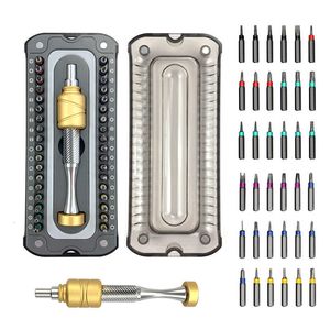 Tornavida 37 1 hassas tornavida set volan tasarım kolu S2 Alaşımlı Phillips Torx Manyetik Matkap Telefon İzleme Taşınabilir Onarım Aracı 230727