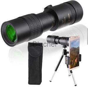 Telescopes 10300X40 HD Zoom Monocular Portable Telescope Mobile Telephoto Lens wTripod for Outdoor Camping Bird Watching Traveling x0727