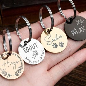 Custom Dogs Supplies Dog Name ID Tag Collar Accessories Personalized Engraved Necklace For Dog Charm Stainless Steel Pet L230620