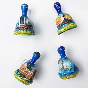 Buzdolabı Mıknatıs Ukrayna Odessa Turist Cazibe Eşyaları Bell Tree Reçine Boyalı El Sanatları Manyetik Buzdolabı Stickers Dekor 230727