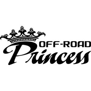 Princesa off-road estilo orgulho feminino decalque da motocicleta adesivo para carro CA-00373051