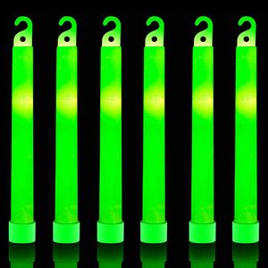 Açık Mekan Gadgets 10pcs Lot 6inch Yeşil Glow Stick Kimyasal Işık Çubuğu Kamp Acil Durum ve Hayatta Kalma Depremi 230726