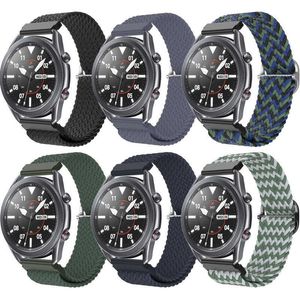 Samsung Galaxy ile Uyumlu 20mm Örgülü Bantlar Watch 5 Watch 4 Bands Watch 4 Classic 42mm 46mm 6 Set Smart Watch Bantları Kadın Erkekler