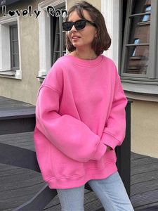 Fashion Solid Y2K Oversize Sweatshirt Women 2023 Autumn Hip Hop Hoodies Female Vintage Skateboard Pullover High Street Outerwear