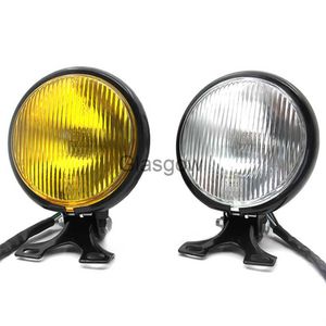 Illuminazione per moto Retro Faro per moto in metallo rotondo con supporto Placca vintage per Honda Hayabusa Suzuki Harley Yamaha Dirt Bike x0728