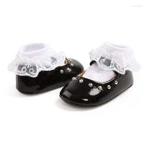 First Walkers Spring-Outumn Shoes Shoes 2pcs/Set Baby Girl Sweet Princess Swee Sold Sost Soced Girls Носки для младенцев малыша для 0-18 м
