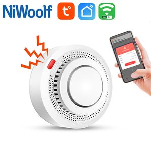 Other Alarm Accessories Tuya Wifi Smoke Detector Fire Sensor 80db Sound Smokehouse Combination Detection Smart Home Security 230727