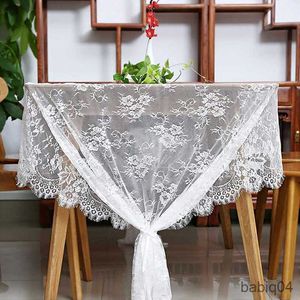 Столовая ткань деревенская свадьба белая кружевная скатерть винтажная вышитая столовая столовая ткань декор вечерин