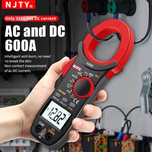 Metres Meters NJTY Цифровой зажим 600A 600A DC/AC Током Auto Range Multimeter 6000 Counts Ammeter Pliers NCV OHM Electrician Tools 230728