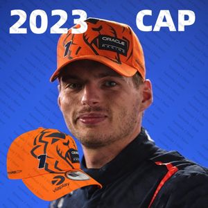 Мячовые кепки, официальная высококачественная красная кепка Bull Team Max Verstappen, оранжевая кепка с изображением льва, аксессуары для шапок 230727