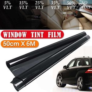 6M 0 5M Car Window Protective Film Black Tint Tinting Roll Kit VLT 8% 15% 25% 35% 50% UV-Proof Resistant for Auto2073