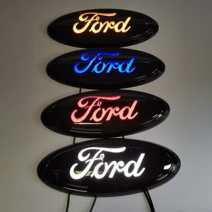 Светодиодная эмблема 9 -дюймового автомобиля для значков Ford F150 Логотип логотип задней лампочки белый синий красный автомобильный аксессуаров Размер 23x9cm3284265300i