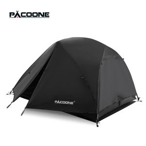 Tents and Shelters PACOONE Ultralight 20D Nylon Camping Tent Portable Backpacking Cycling Tent Waterproof Outdoor Hiking Travel Tent Beach Tent 230729
