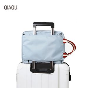 Вечерние сумки Qiaqu Travel High емкости пакета -пакет -пакет, женщины, повседневная сплошная, нейлоновая сумочка, кроссовая одежда, 230727