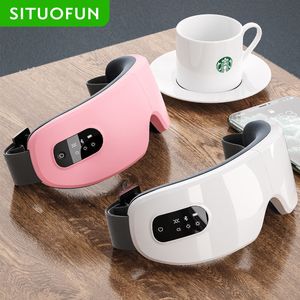 Массажер для глаз Situofun Massed Eye Massager для глаз Rule Crement Stramption Улучшение Sleep Sleep Massage Eye Mask с Bluetooth Music Vibration 230728