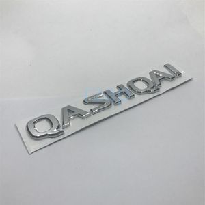 3D буквы эмблема Значок автомобильной дверь наклеек для логотипа nissan Qashqai Chrome Silver задней таблички с тисневой табличкой DECA181P