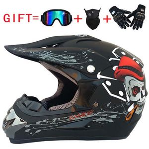 Мотокросс шлем вне дороги ATV Cross Helmets MTB DH Racing Motorcycle Dirt Bike Combacet с Goggles Mask Gloves Gift296O