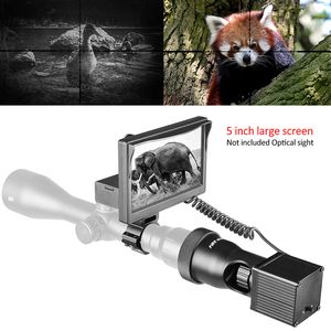 Fire Wolf 850nm Kızılötesi El Feneri 5 inç LCD Gece Görüşü Dış Mekan Avı Optik Görüşü Taktik Tüfek Kapsam Kameraları