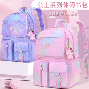 Zaini Zaini per bambini Zaino principessa impermeabile leggero con piccola borsa da scuola per ragazze a forma di bambola unicorno 230729